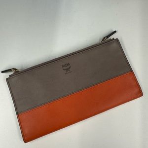 Mcm double zip wallet
